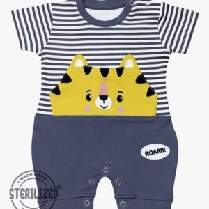 MOM'S LOVE Striped Cotton Romper