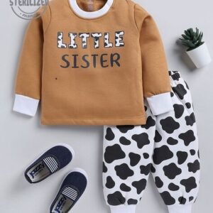 MOM'S LOVE Sister Print Sweatshirt & Joggers Set