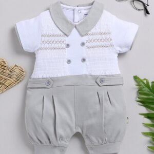 MOM'S LOVE - Infants Embroidered Cotton Rompers