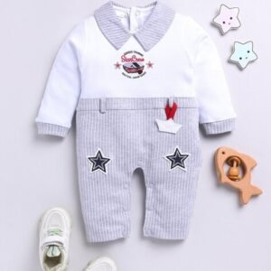 MOM'S LOVE - Typographic Print Cotton Romper