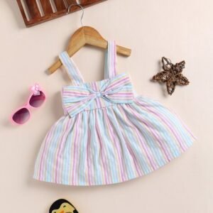 MOM'S LOVE Striped A-Line Dress