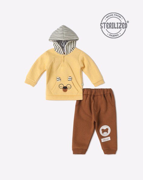 MOM'S LOVE Round Eyes Hoodie & Joggers Set