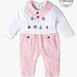 MOM'S LOVE - Girls Checked Rompers