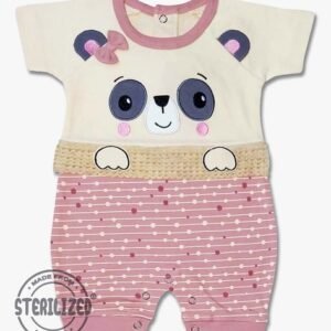 MOM'S LOVE - Panda Printed Romper with Applique