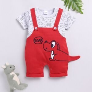 MOM'S LOVE - Dino Embroidered Rompers
