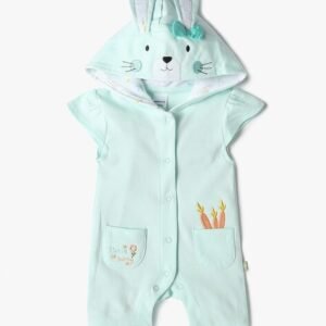 MOM'S LOVE Embroidered Hooded Romper