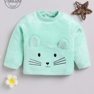 MOM'S LOVE Girls Embroidered Cotton Sweatshirt