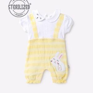 MOM'S LOVE - Bunny Romper with Peter-Pan Collar