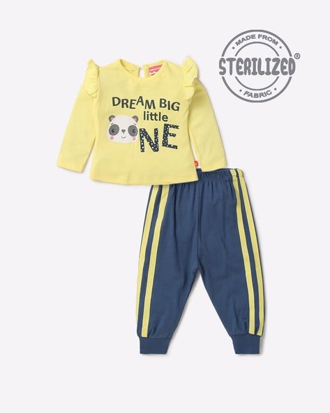 MOM'S LOVE Dream Big Little One Print Cotton Co-Ord Set