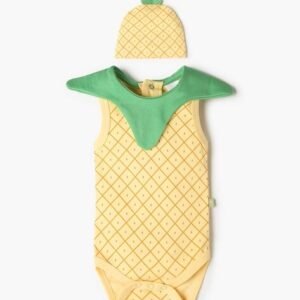 MOM'S LOVE Printed Bodysuit with Beanie