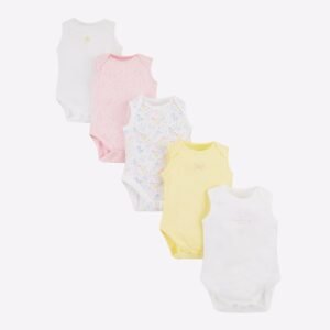 Mothercare Pack of 5 Sleeveless Bodysuits