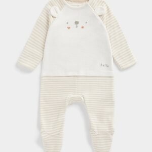 Mothercare Striped Sleepsuit with Applique