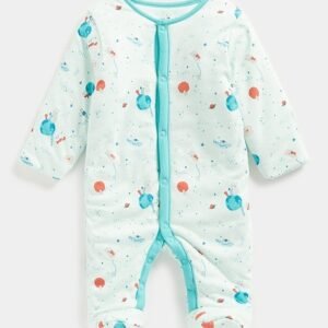 Mothercare Printed Button-Down Sleepsuits