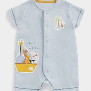 Mothercare - Round-Neck Romper with Applique