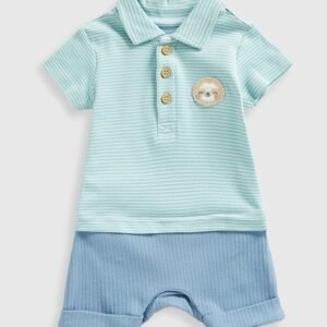 Mothercare - Boys Striped Cotton Rompers