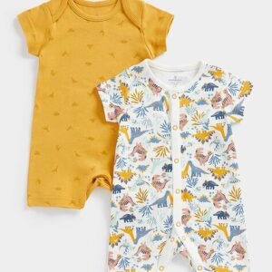 Mothercare - Pack of 2 Printed Rompers