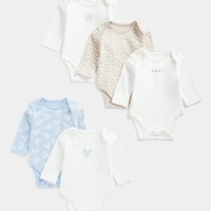 Mothercare Pack of 5 Printed Bodysuits