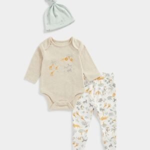 Mothercare Wild Life Print Bodysuit & Pants Gift Set