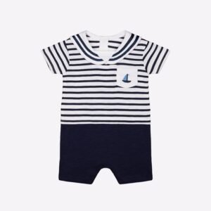 Mothercare - Striped Rompers with Patch Pocket