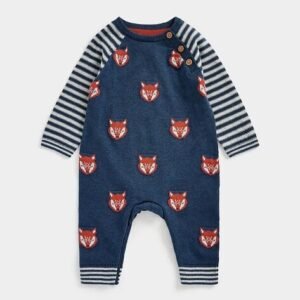 Mothercare - Full-Sleeves Romper with Fox Motifs