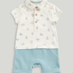 Mothercare - Boys Printed Cotton Rompers