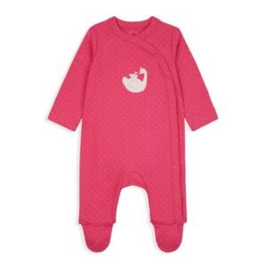 Mothercare Printed Rompers with Swan Patchwork