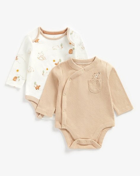 Mothercare Pack of 2 Organic Cotton Bodysuits