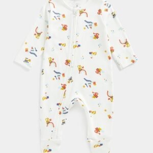 Mothercare - Boys Printed Zip-Up Sleepsuit