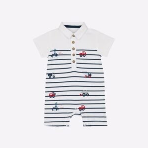 Mothercare - Car Print Collared Rompers