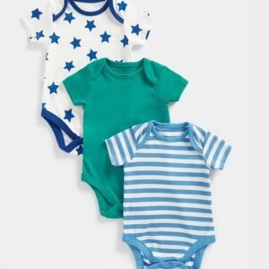 Mothercare Pack of 3 Printed Bodysuits
