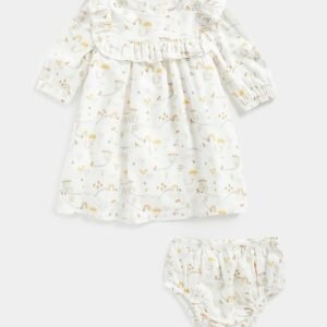 Mothercare Printed A-Line Dress with Bloomers