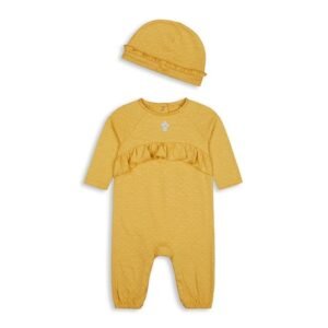 Mothercare - Polka-Dot Print Rompers with Cap