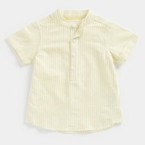 Mothercare Striped Popover Shirt with Band Collar