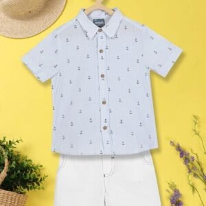NAUTI NATI All-Over Print Shirt & Shorts Set