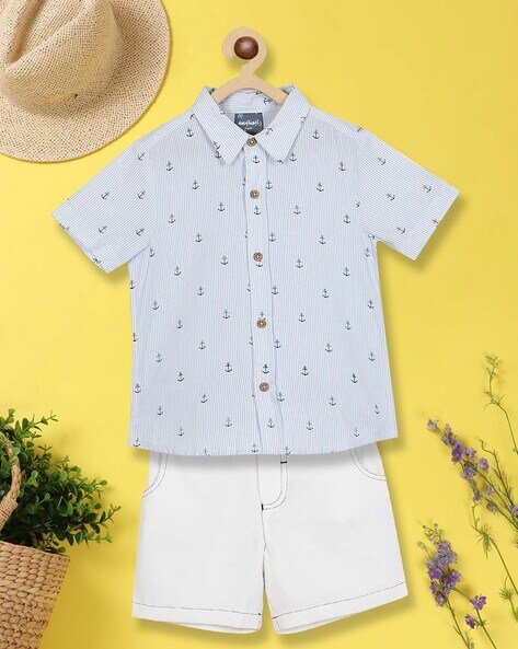 NAUTI NATI All-Over Print Shirt & Shorts Set