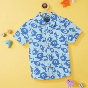 NAUTI NATI Graphic Print Shirt with Spread Collar