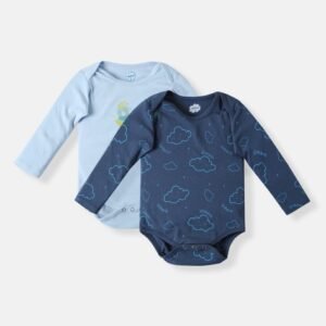 NAUTI NATI - Pack of 2 Cotton Graphic Rompers