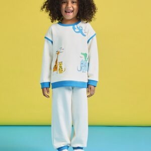NAUTI NATI Boys Cartoon Print Sweatshirt & Pants Set