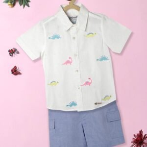 NAUTI NATI Cartoon Print Shirt & Shorts Set