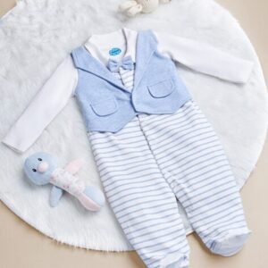 NAUTI NATI - Striped Rompers with Snap-Button Closure