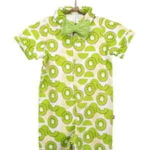 NINO BAMBINO - Printed Rompers with Bow Applique