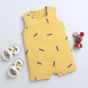 NINO BAMBINO - Geometric Print Sleeveless Romper