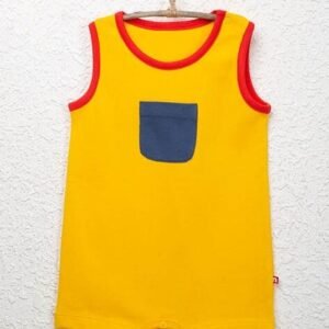 NINO BAMBINO - Round-Neck Romper with Patch Pocket