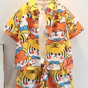 OCVITO Boys Graphic Print Shirt & Shorts Set