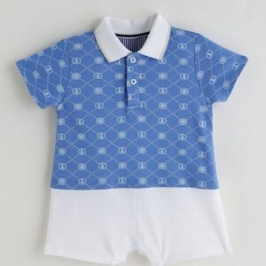 One Friday - Cotton Abstract Short Sleeve Rompers