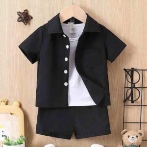 Peeloo Boys Cotton Shorts & Shirt Set