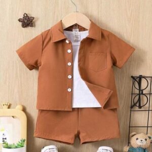Peeloo Boys Cotton Shorts & Shirt Set