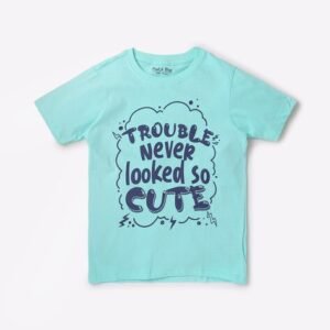 PINK N BLUE Typographic Print Round-Neck T-Shirt