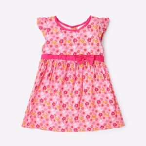 PINK N BLUE Floral Print Fit & Flare Dress