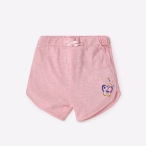 PINK N BLUE Heathered Shorts with Bow Accent